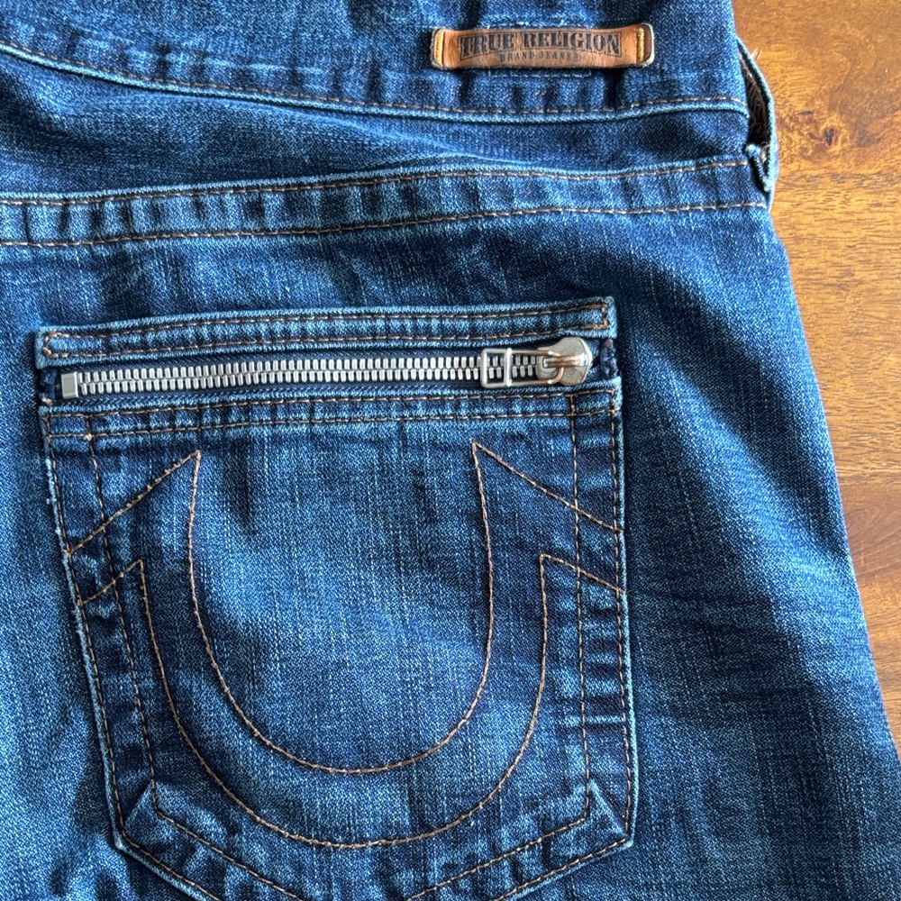 True Religion Men’s Indigo Denim with Back Pocket Detail